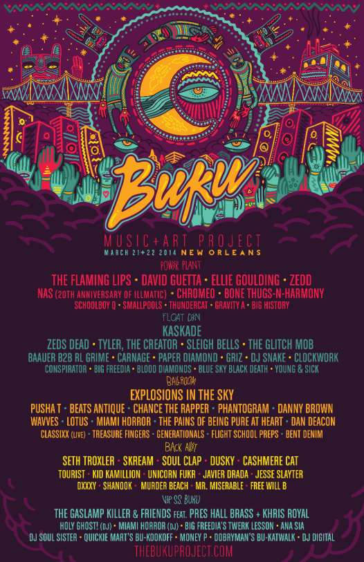 BUKU 2014 Lineup Poster