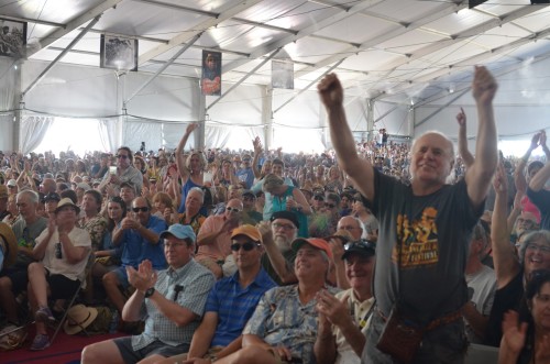 Crowd in Blues Tent at Jazz Fest 2016 // Photo by Wesley Hodges